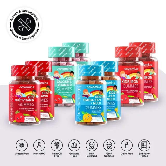 Novomins Coffrets Enfants Coffret Croissance 4 gummies