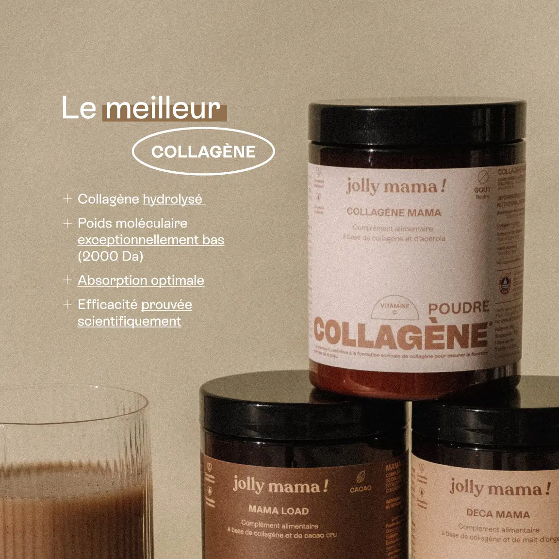 Jolly Mama Collagène Mama poudre collagène marin peau 1 mois