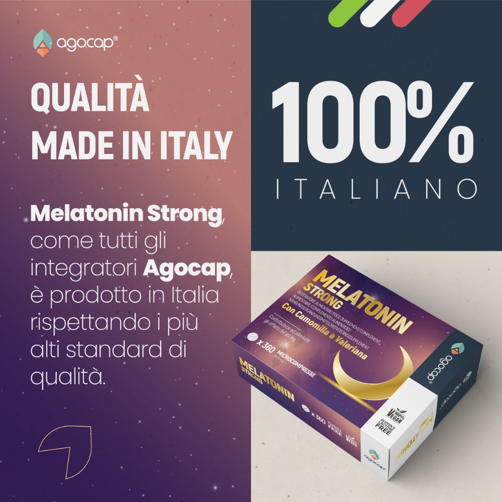 Agocap Stress e Stanchezza Melatonina Strong 1 mg sommeil