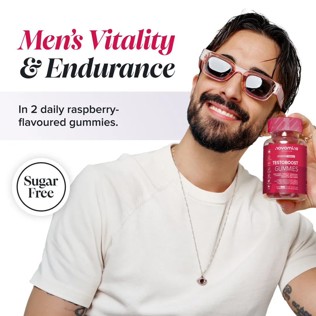 Novomins Libido TestoBoost Gummies maca zinc homme