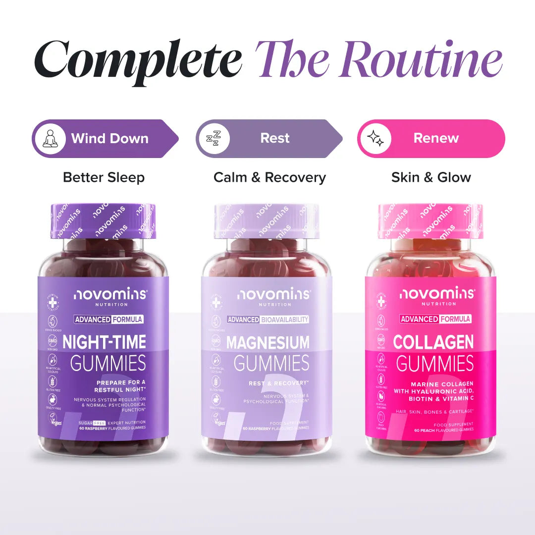 Novomins Sommeil Gummies Sommeil nuit framboise sans sucre