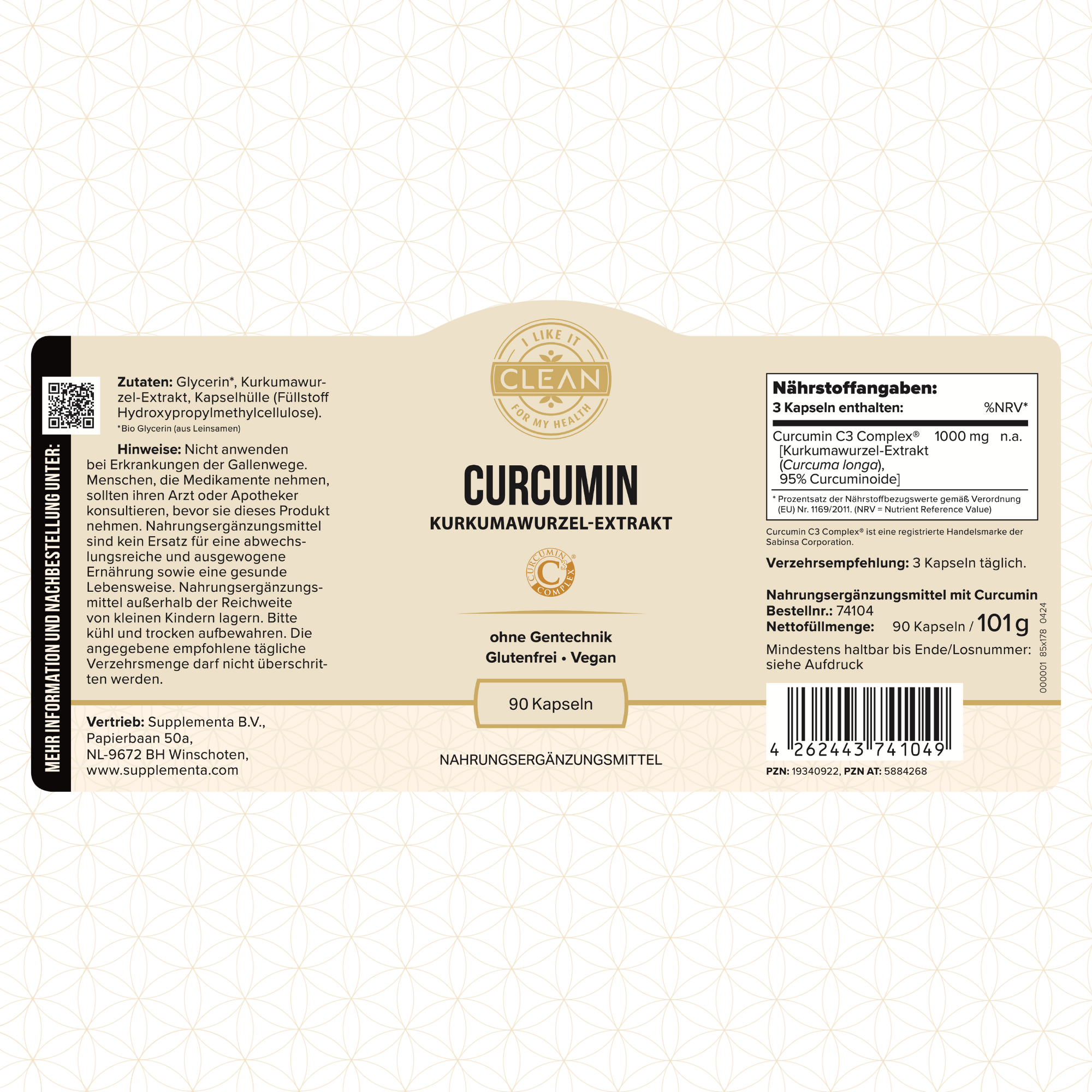 i like it clean Curcumin gélules 90 gélules curcuma 95%