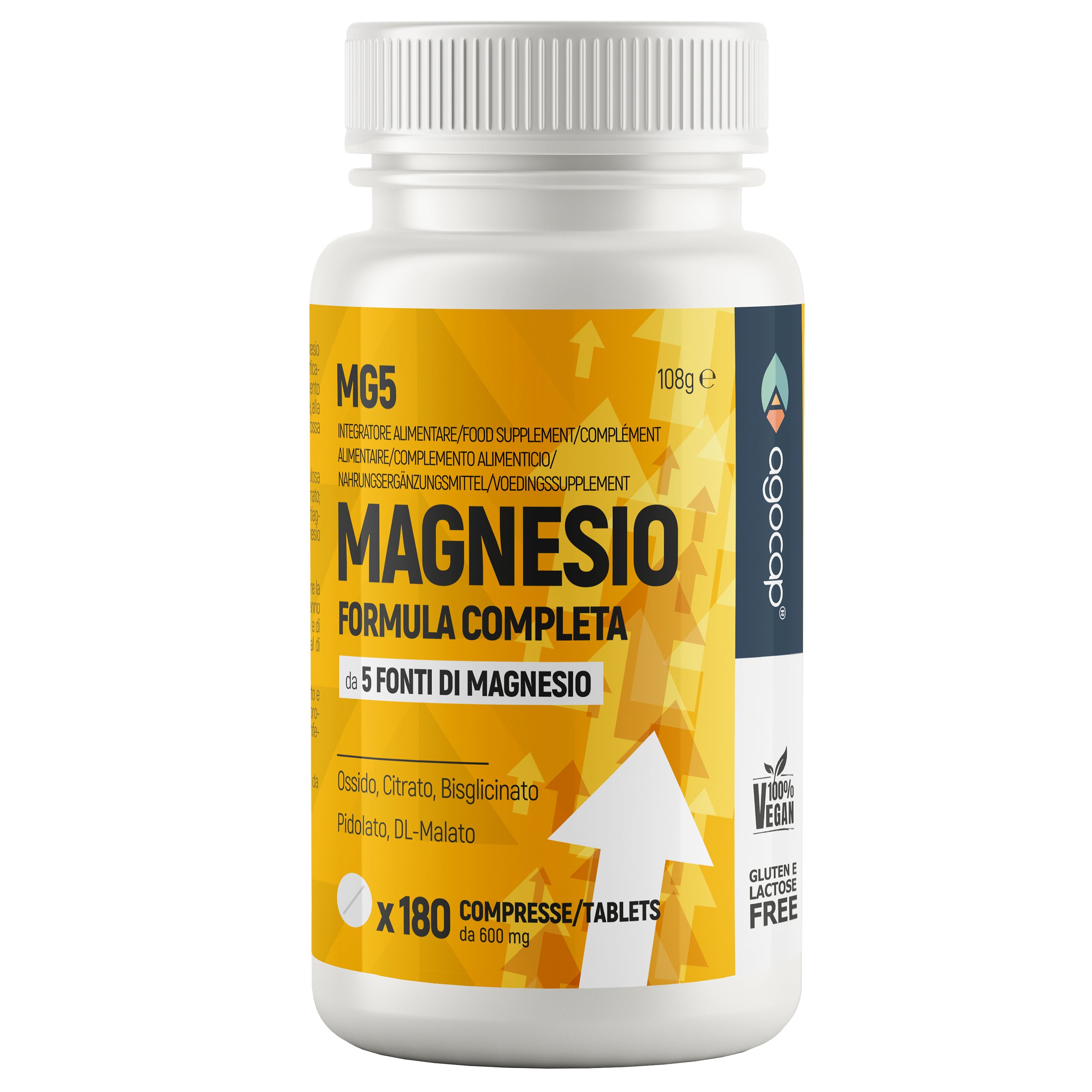 Agocap Stress e Stanchezza Magnesio 5 Fonti magnésium 5 sources
