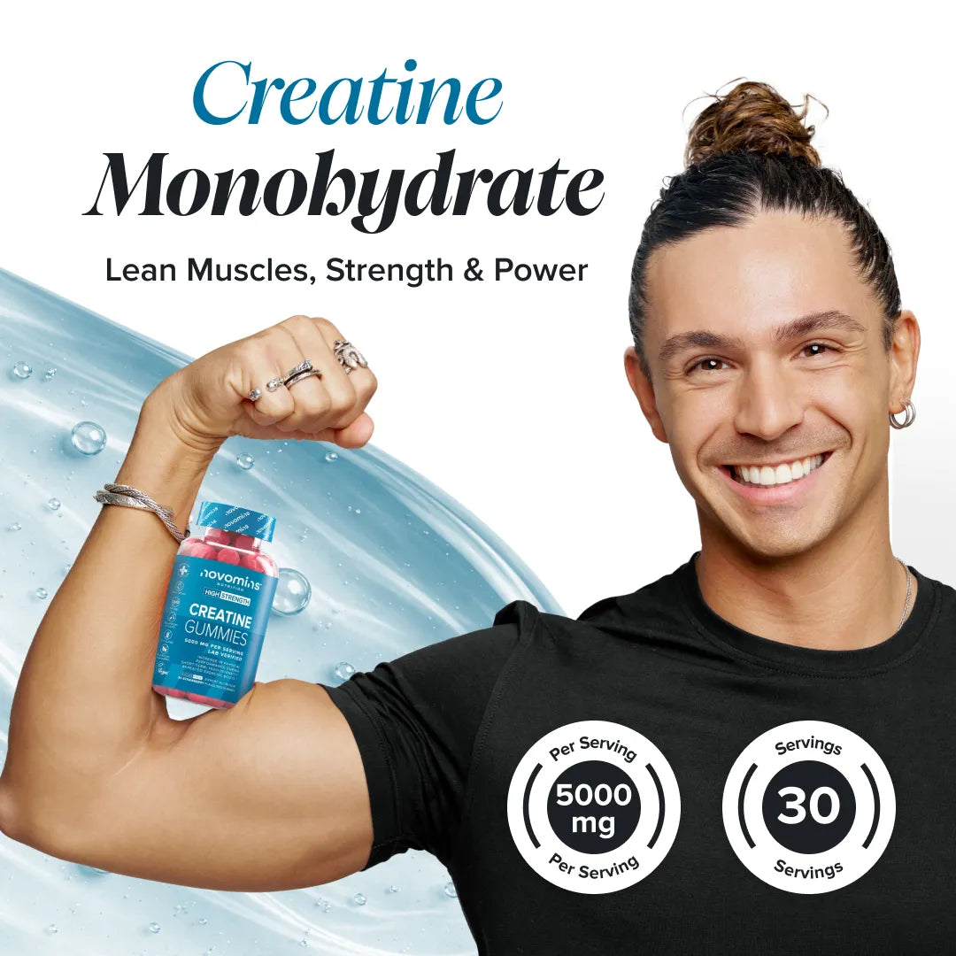 Novomins Sport Gummies Créatine 5000 mg 3 par Jour