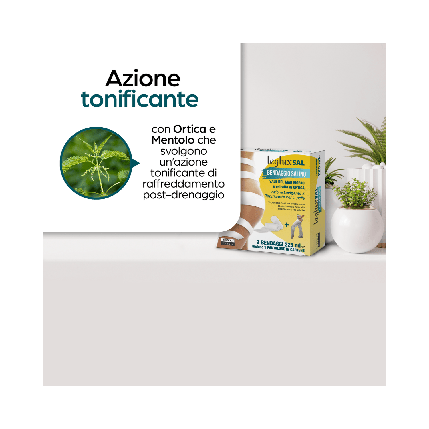 Agocap Detox bandes anticellulite drainantes 2x250ml sels