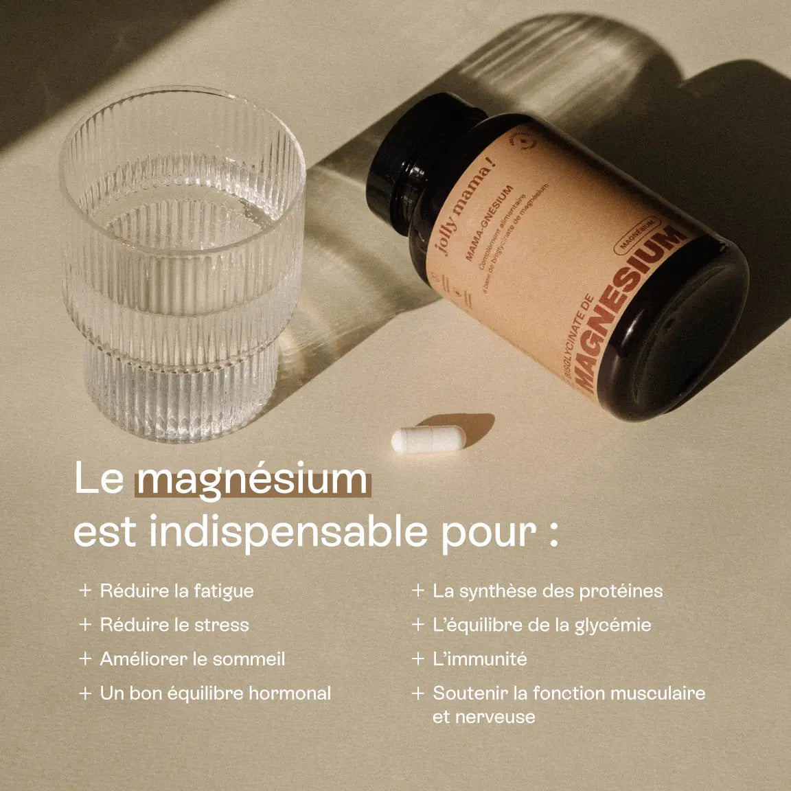 Jolly Mama Mama-gnésium complément magnésium bisglycinate 1 mois