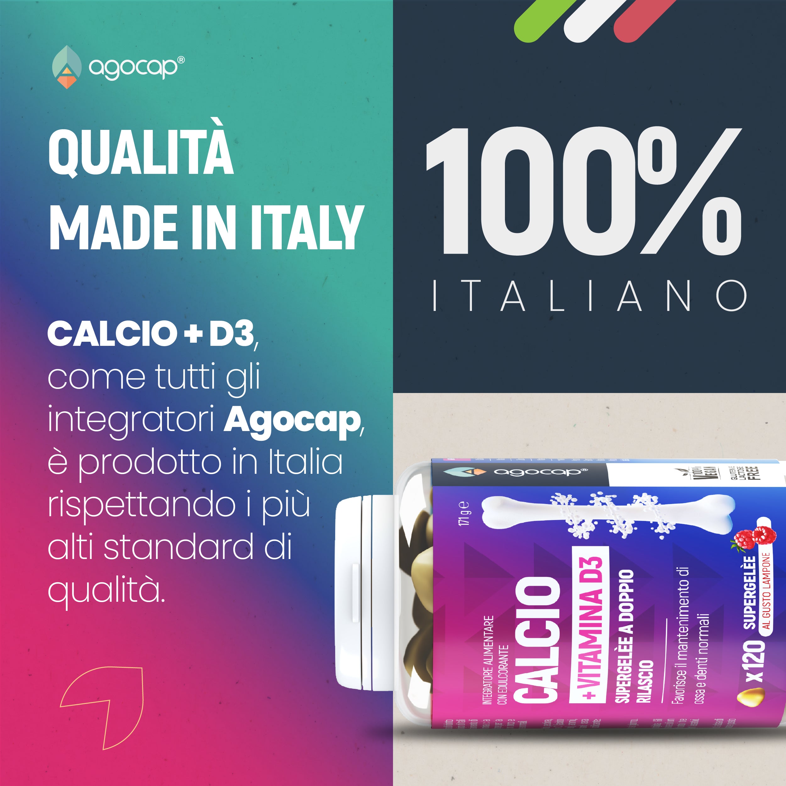 Agocap Calcium vitamine D3 gummies os dents