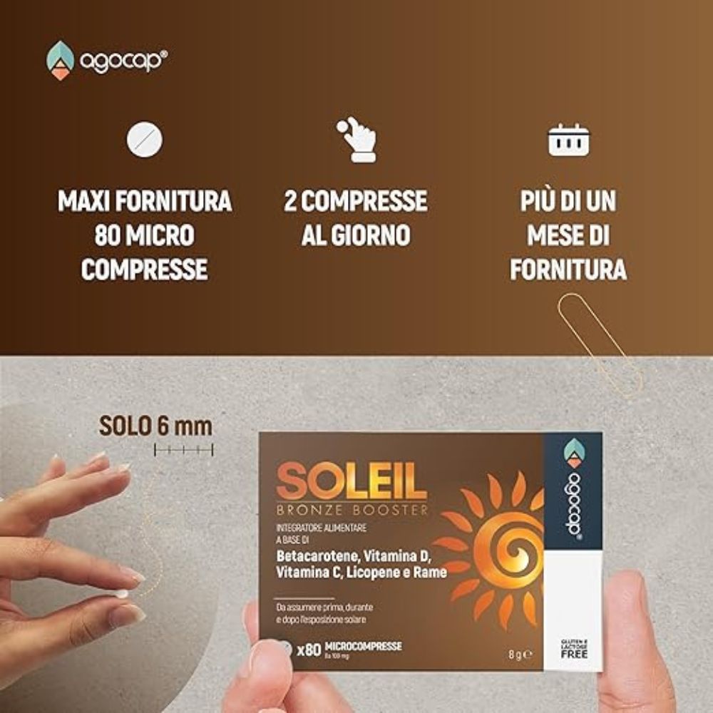 Agocap Soleil Bronze Booster bronzage 80 micro-comprimés