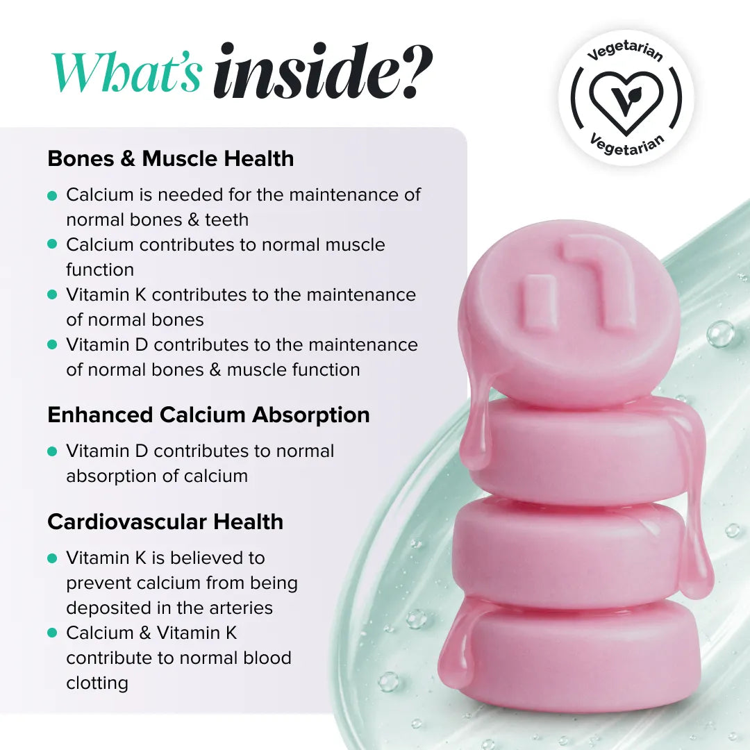 Novomins Os Gummies Calcium Vitamine D & K2 os dents