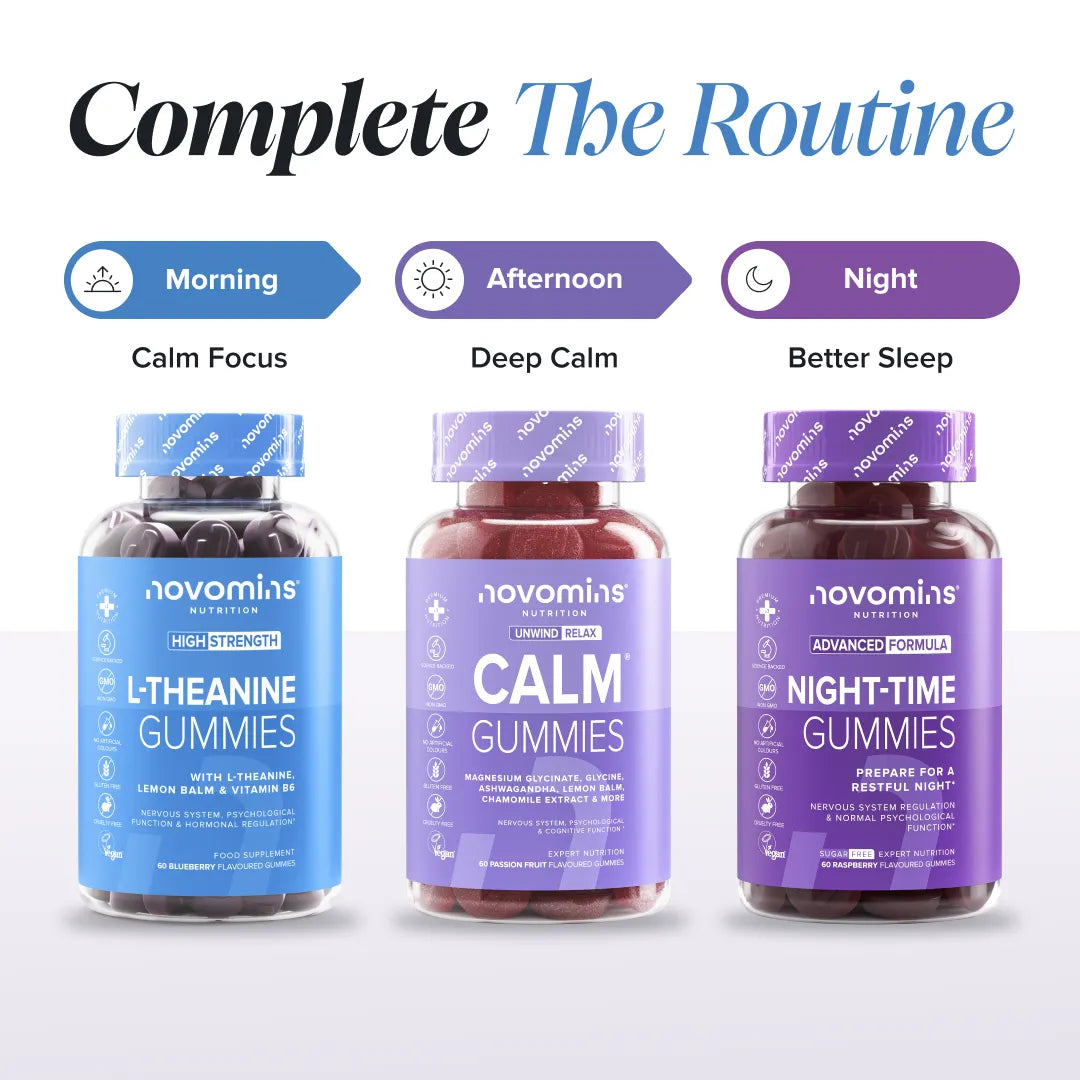 Novomins Esprit & humeur Gummies L-Théanine Mélisse calme