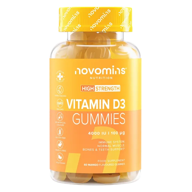 Novomins Immunité Gummies Vitamine D3 4000 UI os