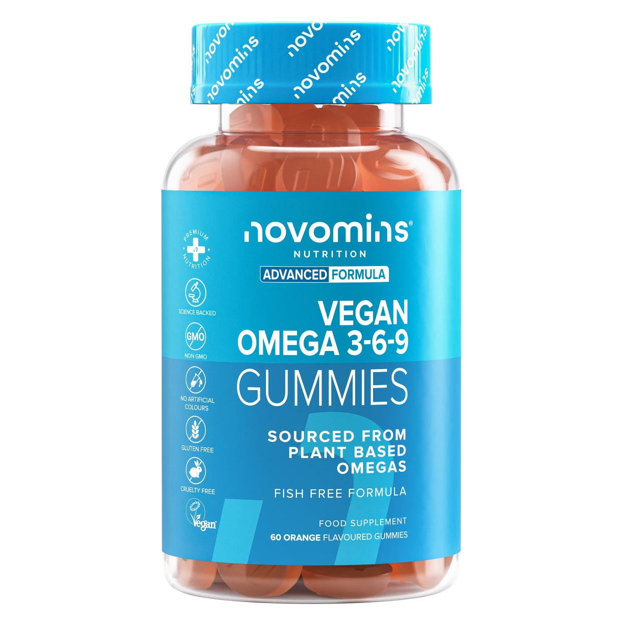 Novomins Cœur & circulation Oméga 3-6-9 gummies véganes périlla