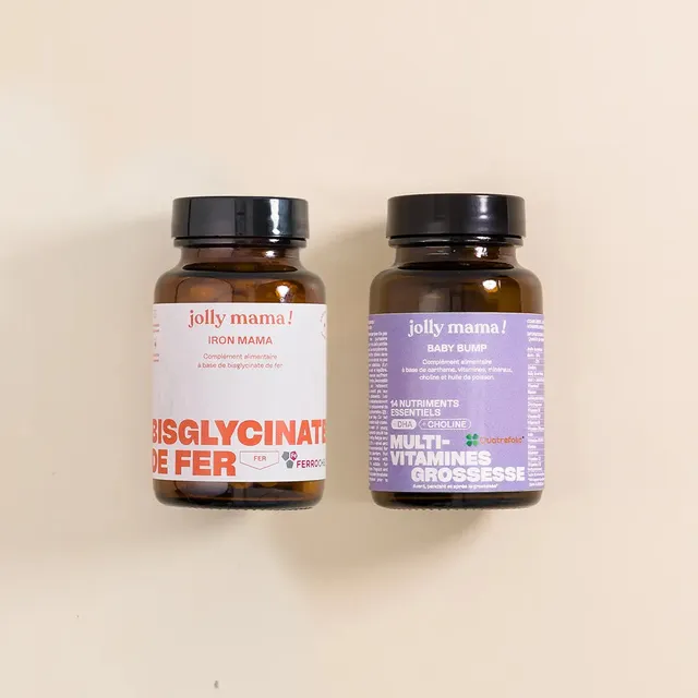 Jolly Mama Lots Pack grossesse fer Baby bump + Iron Mama