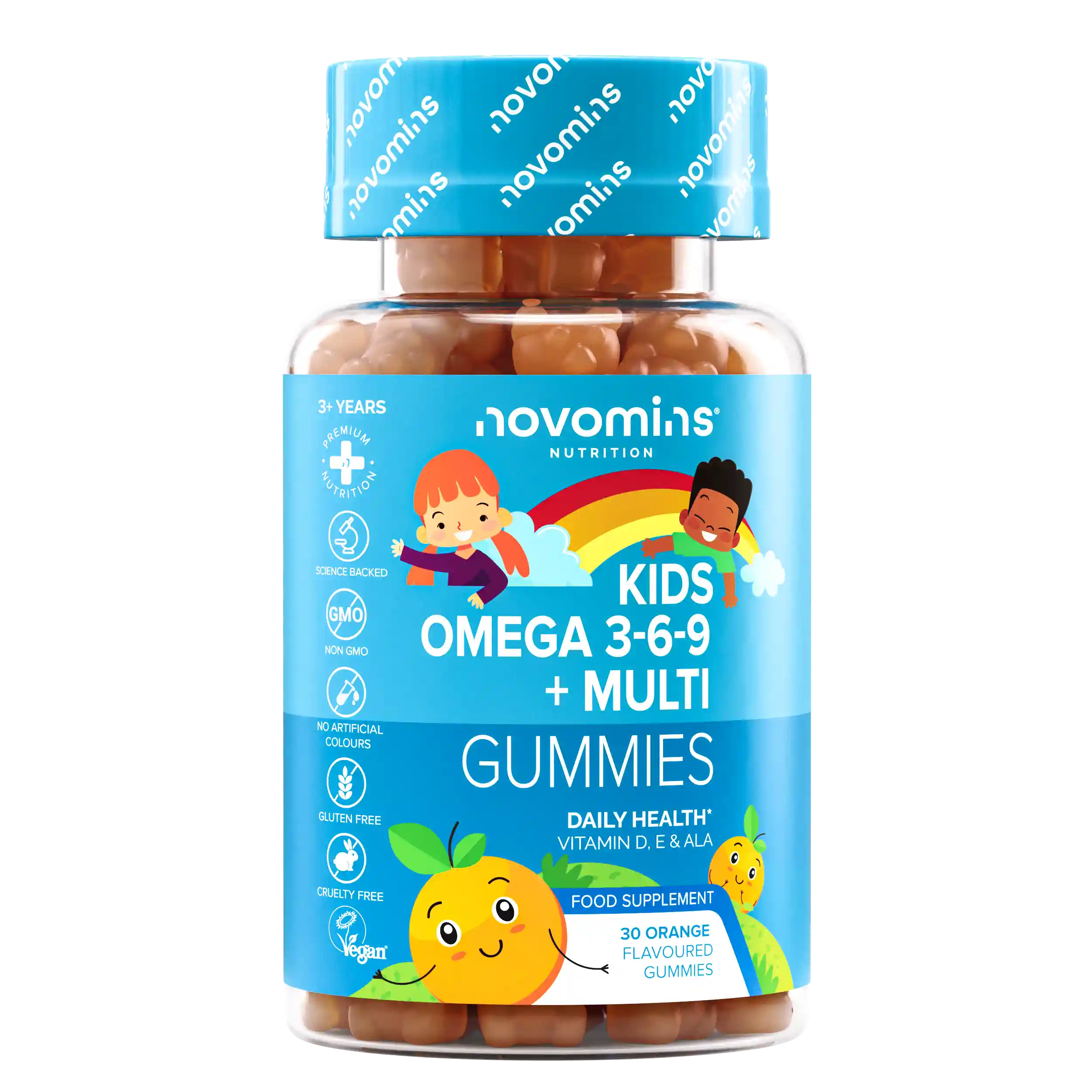 Novomins Enfants Gummies Oméga 3-6-9 vitamine D