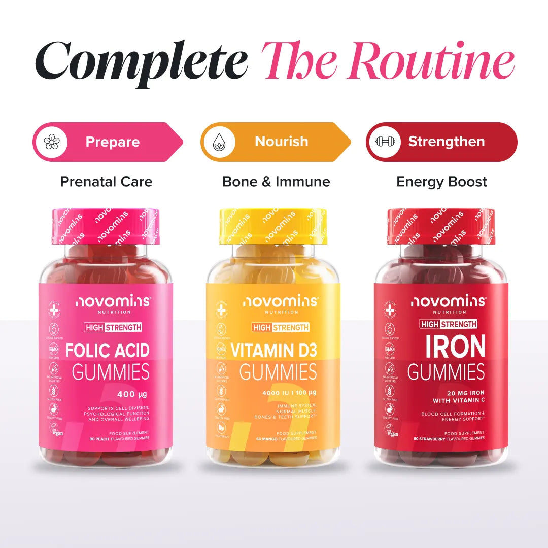 Novomins Fertilité Gummies Acide Folique 400 mcg