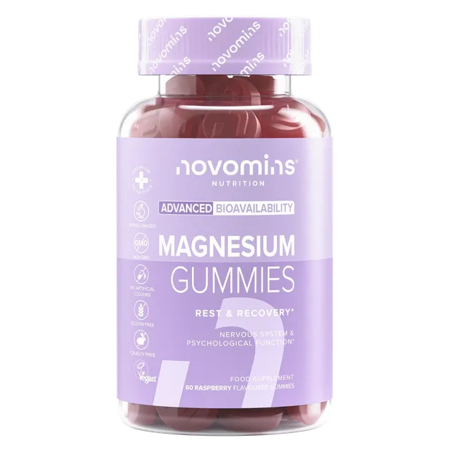 Novomins Énergie Gummies Magnésium 1636 mg fatigue
