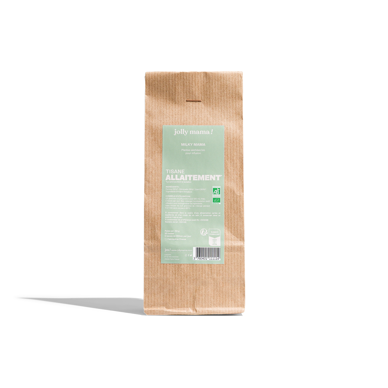 Jolly Mama Milky Mama infusion allaitement carvi bio 1 produit