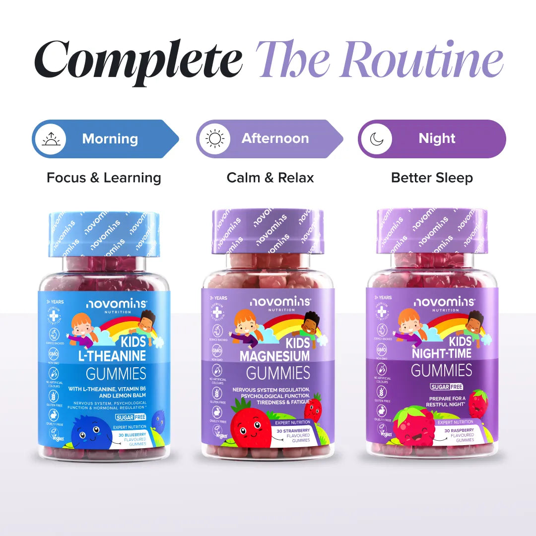 Novomins Sommeil Gummies Magnésium Enfants Calme