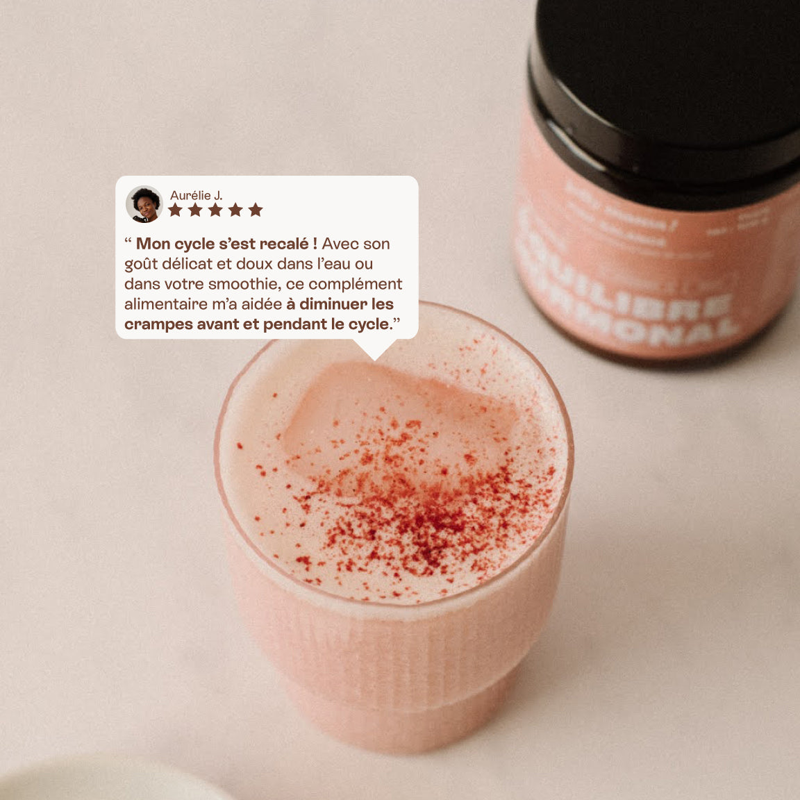 Jolly Mama Pink Balance poudre fertilité maca fruits rouges 15 jours