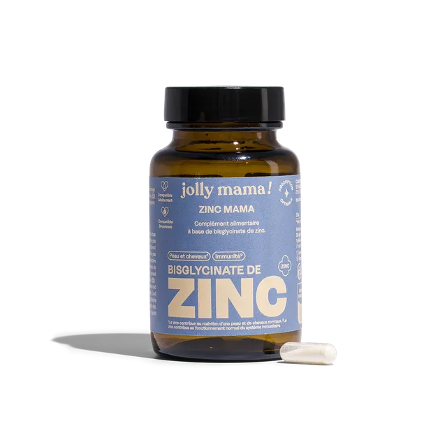 Jolly Mama Zinc Mama gélule zinc bisglycinate 1 mois vegan