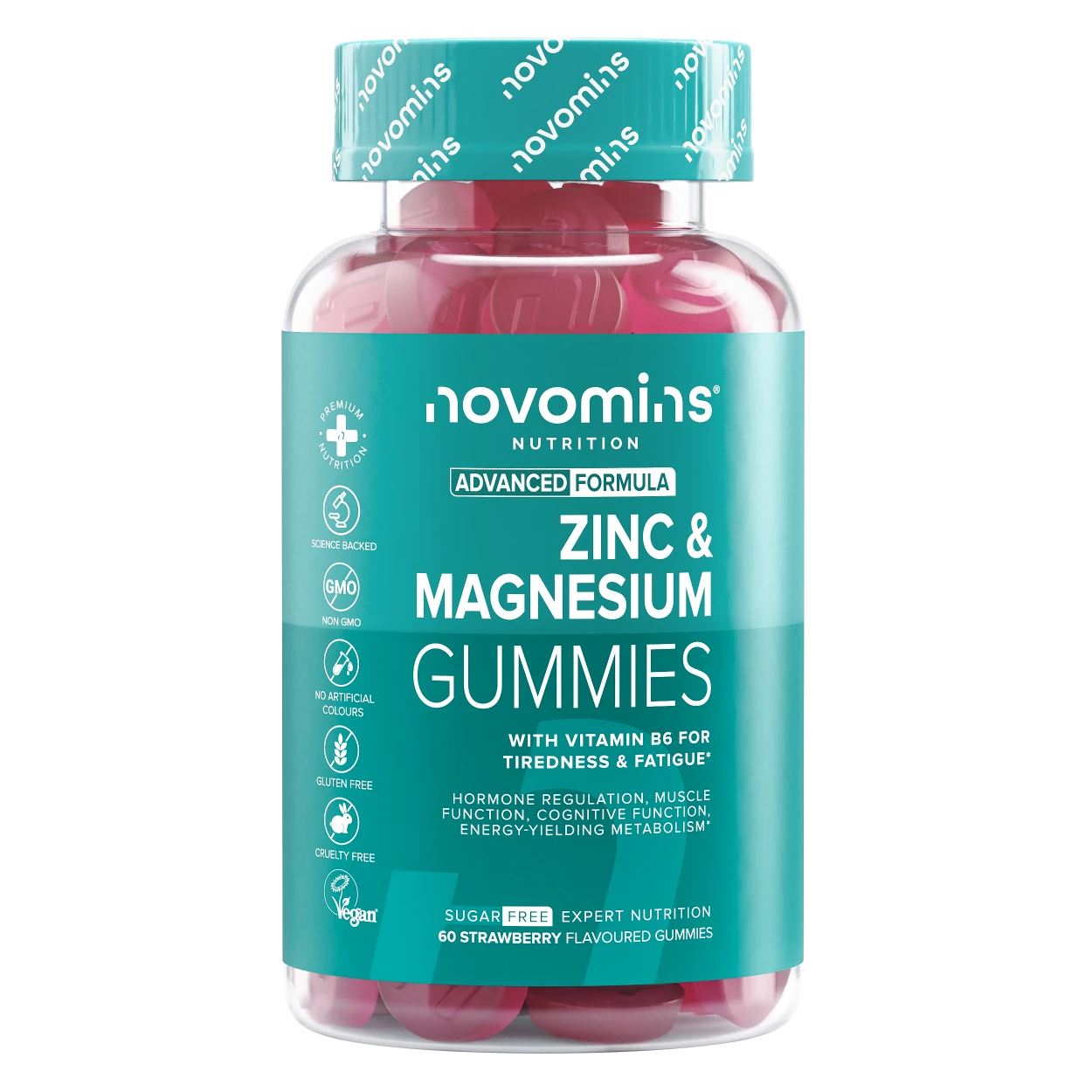 Novomins Zinc Magnésium B6 gummies sans sucre immunité