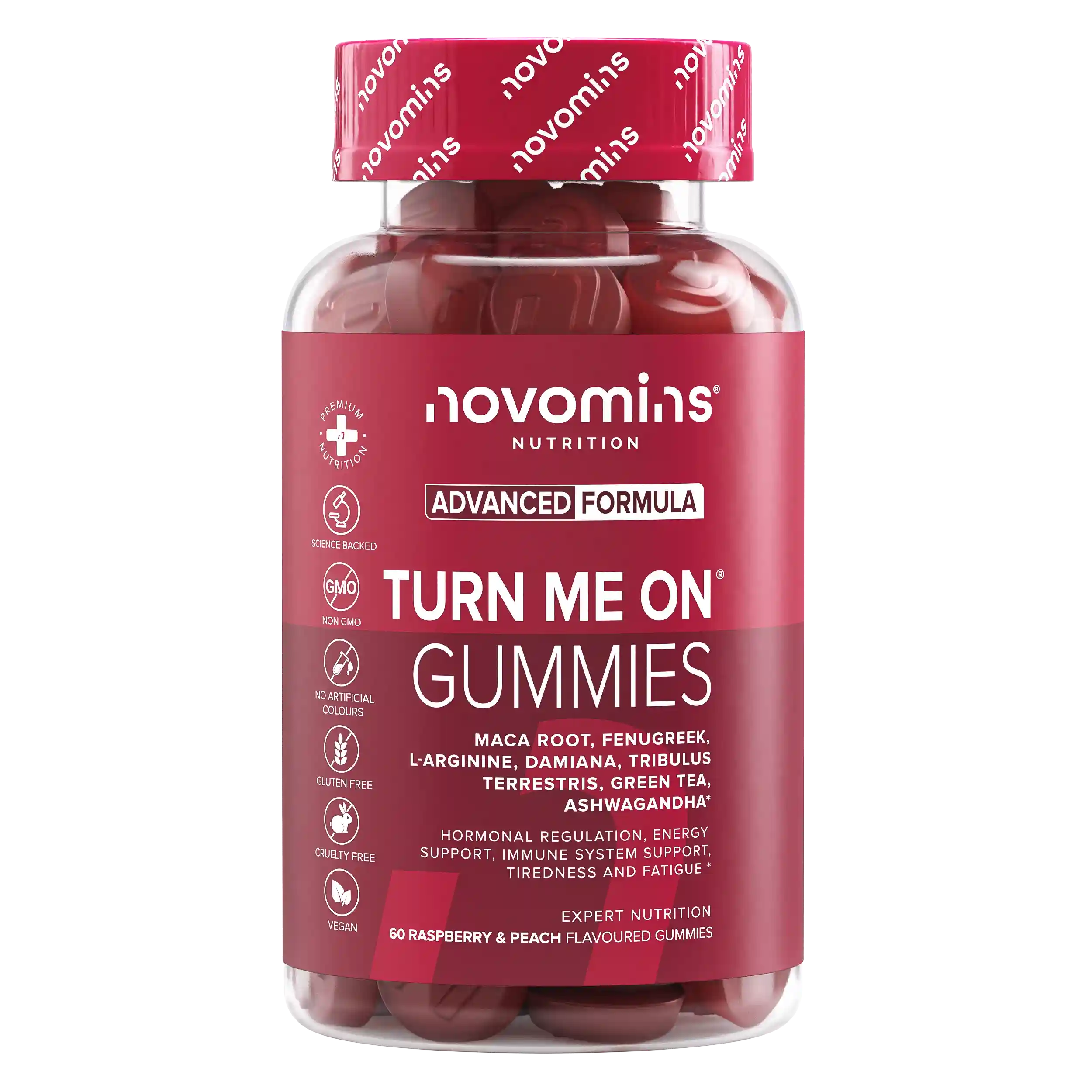 Novomins Libido Turn Me On Gummies maca ashwagandha énergie