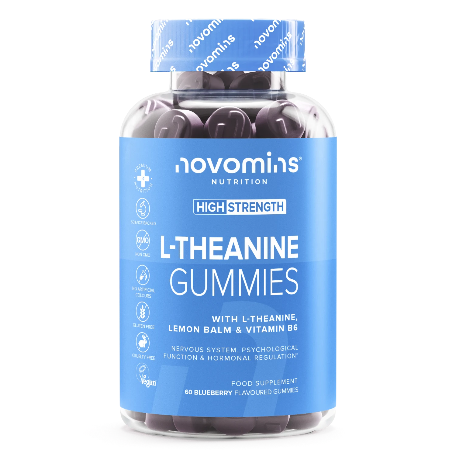 Novomins Esprit & humeur Gummies L-Théanine Mélisse calme