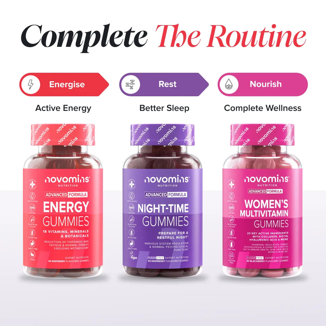 Novomins Énergie Gummies Énergie sans caféine