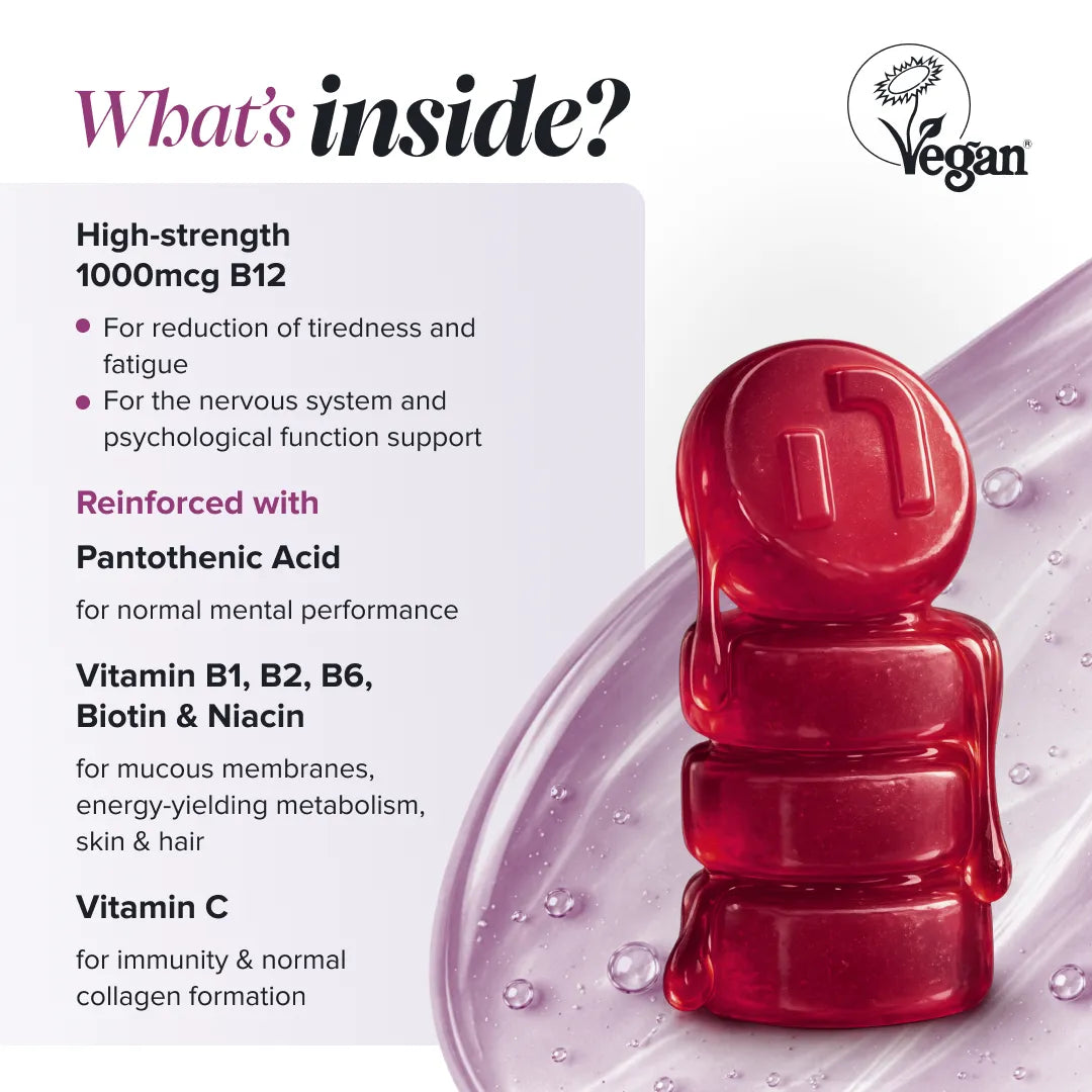 Novomins Immunité Gummies Vitamine B12 1000 mcg énergie