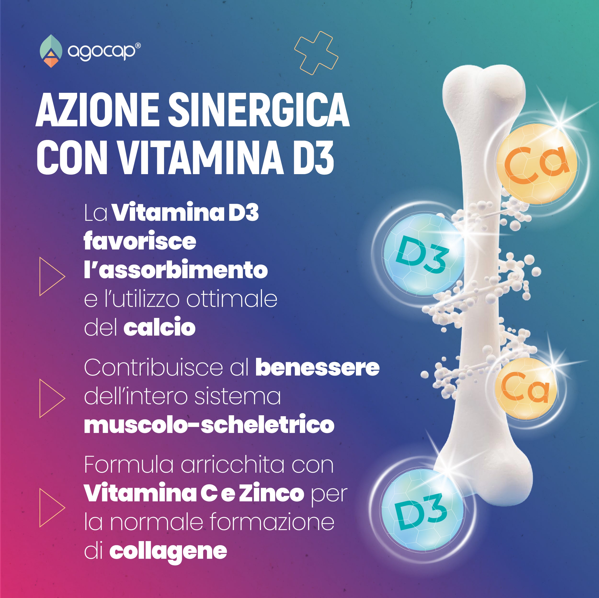 Agocap Calcium vitamine D3 gummies os dents