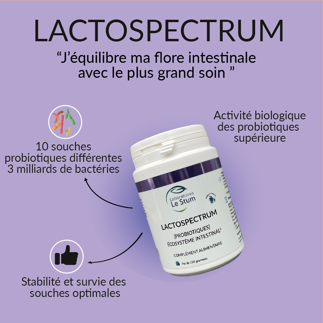 Le Stum Lactospectrum probiotique flore intestinale familial