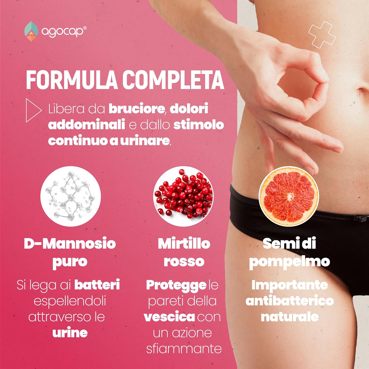 Agocap Cistiflor complément urinaire D-mannose 30 gélules