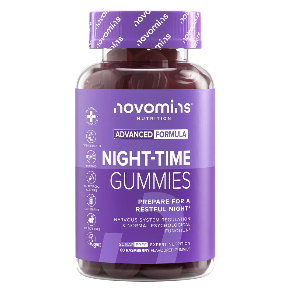 Novomins Sommeil Gummies Sommeil nuit framboise sans sucre