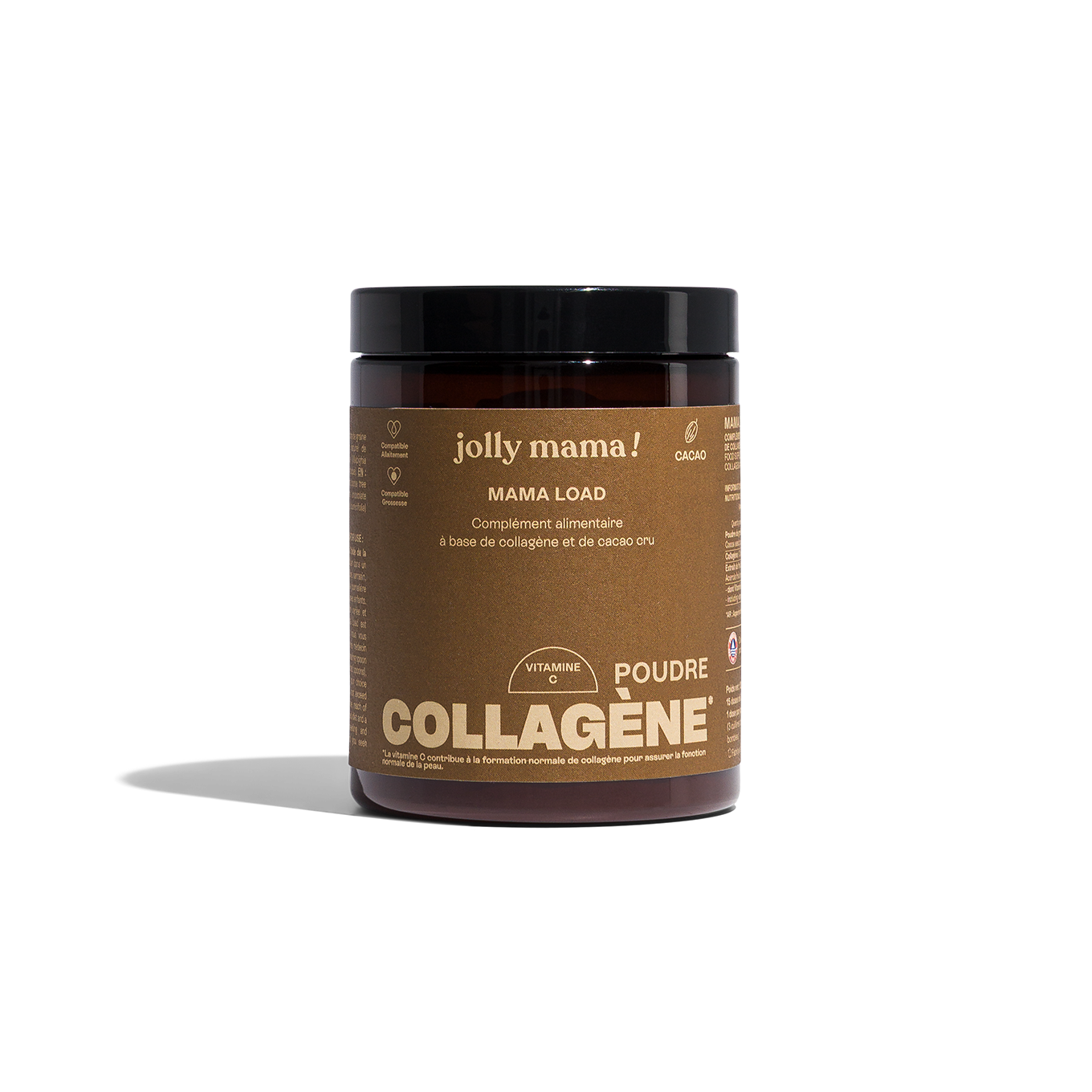 Jolly Mama Mamaload poudre collagène marin cacao 15 jours