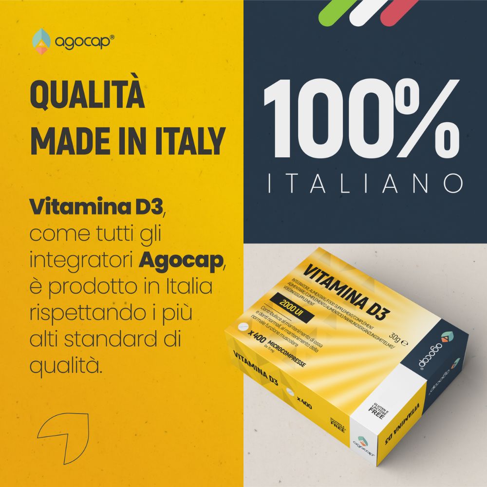 Agocap Vitamine e Minerali Vitamine D3 2000 UI micro-comprimés 400