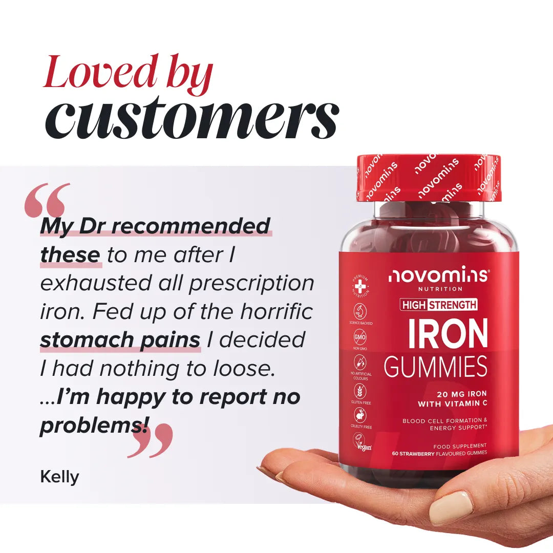 Novomins Immunité Gummies Fer vitamine C fatigue