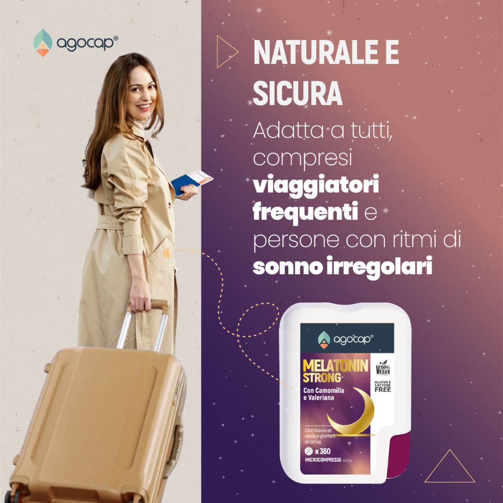 Agocap Stress e Stanchezza Melatonina Strong 1 mg sommeil