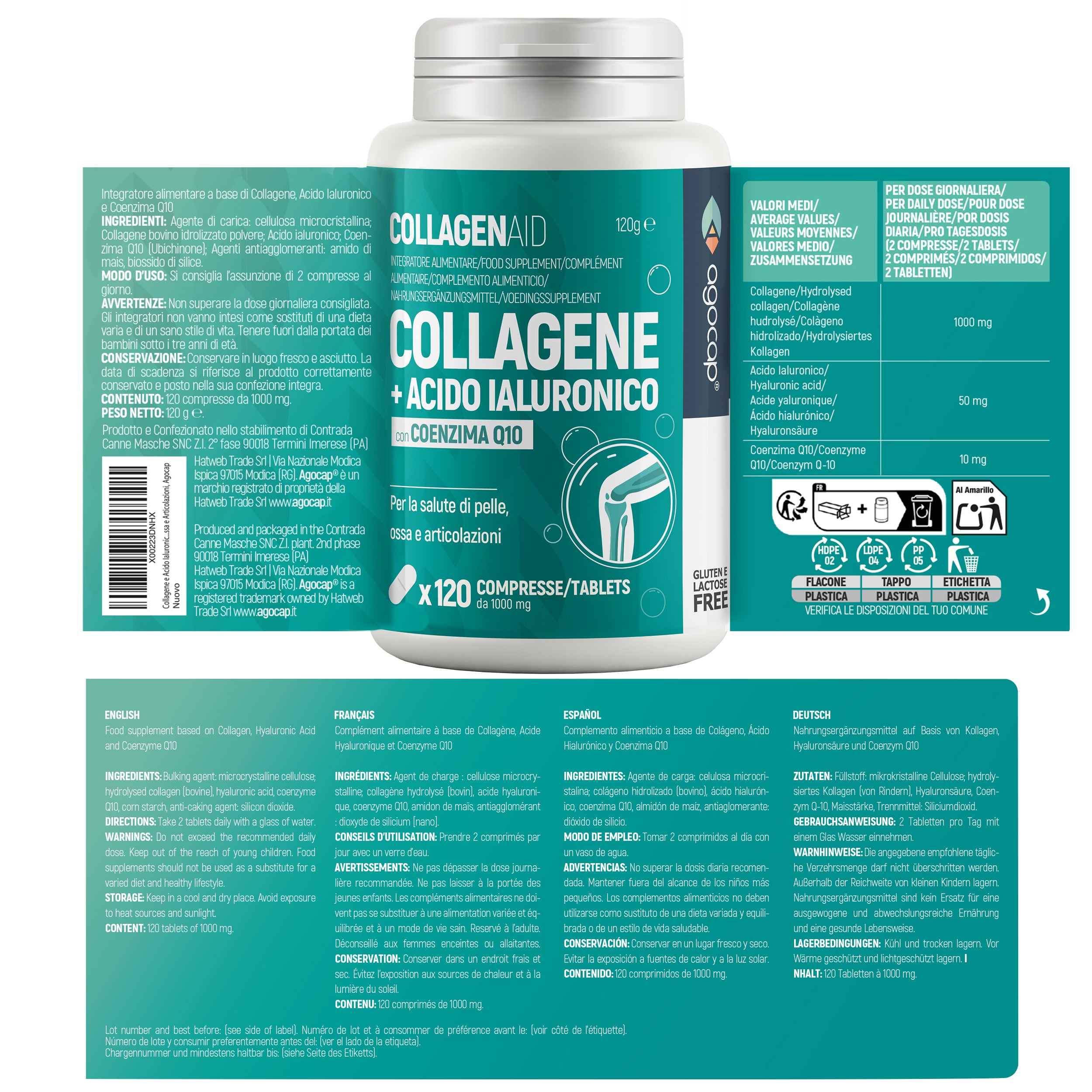 Agocap Collagenaid collagène articulations acide hyaluronique