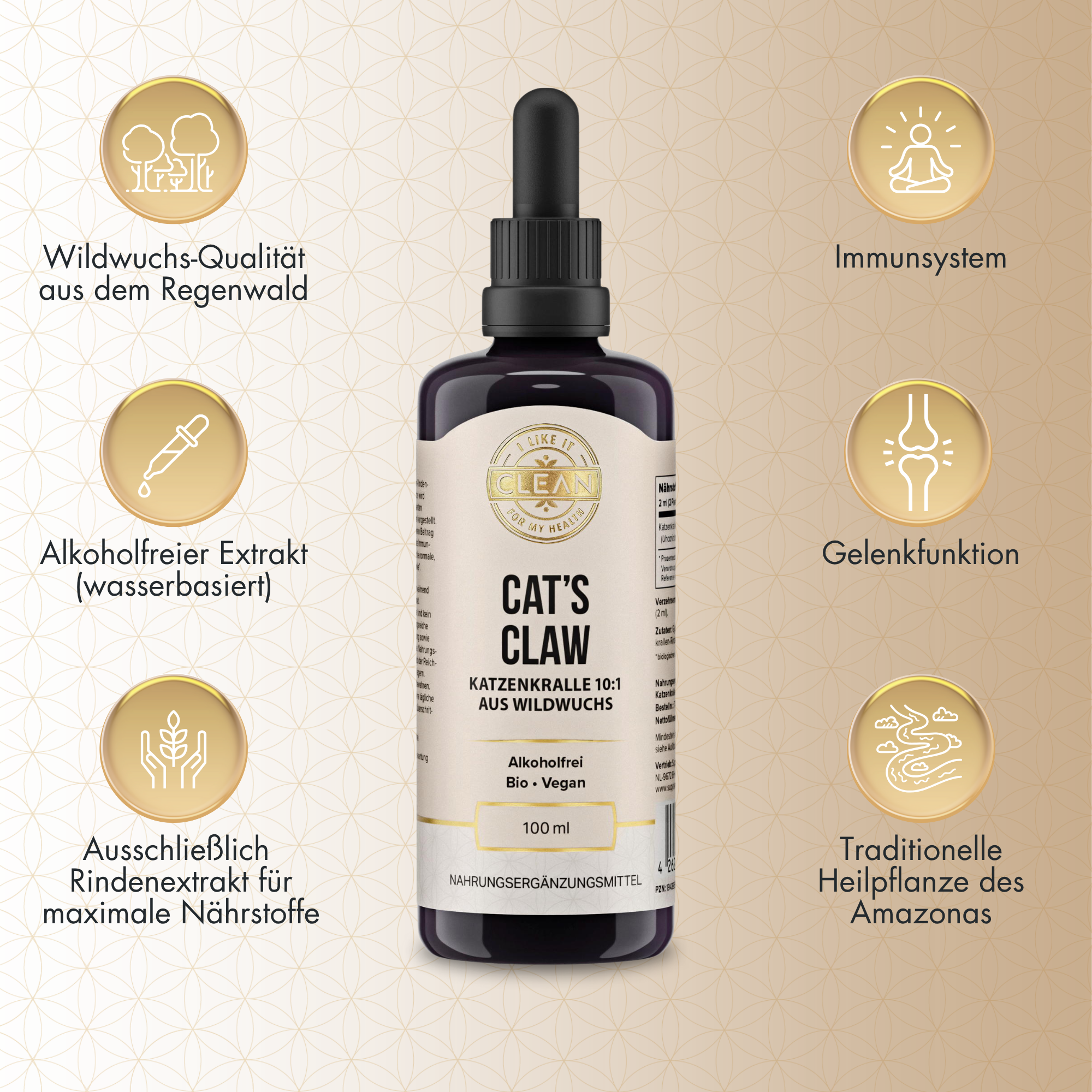 i like it clean Katzenkralle extrait liquide griffe de chat 100 ml
