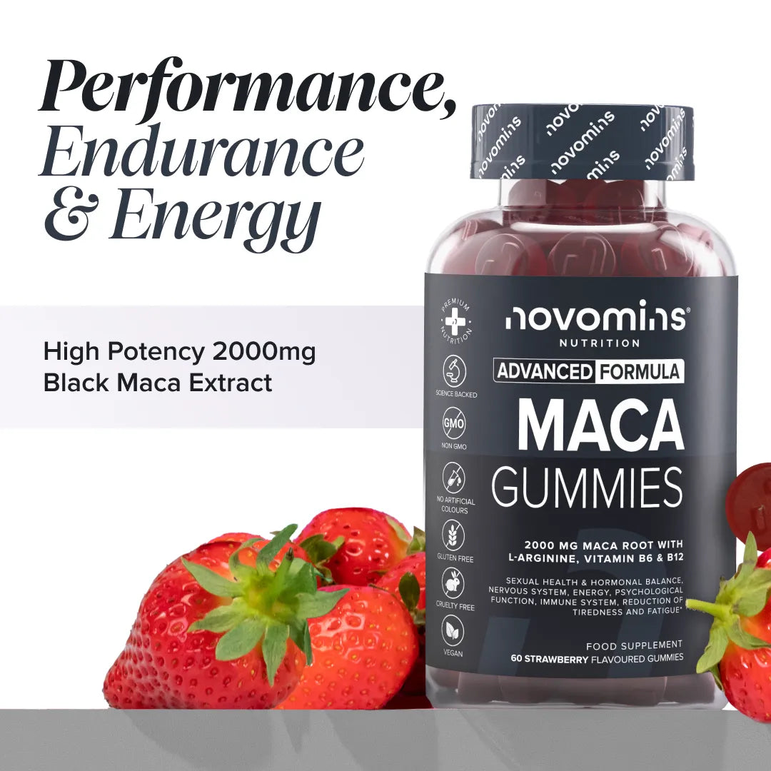 Novomins Libido Gummies de Maca noire énergie B12