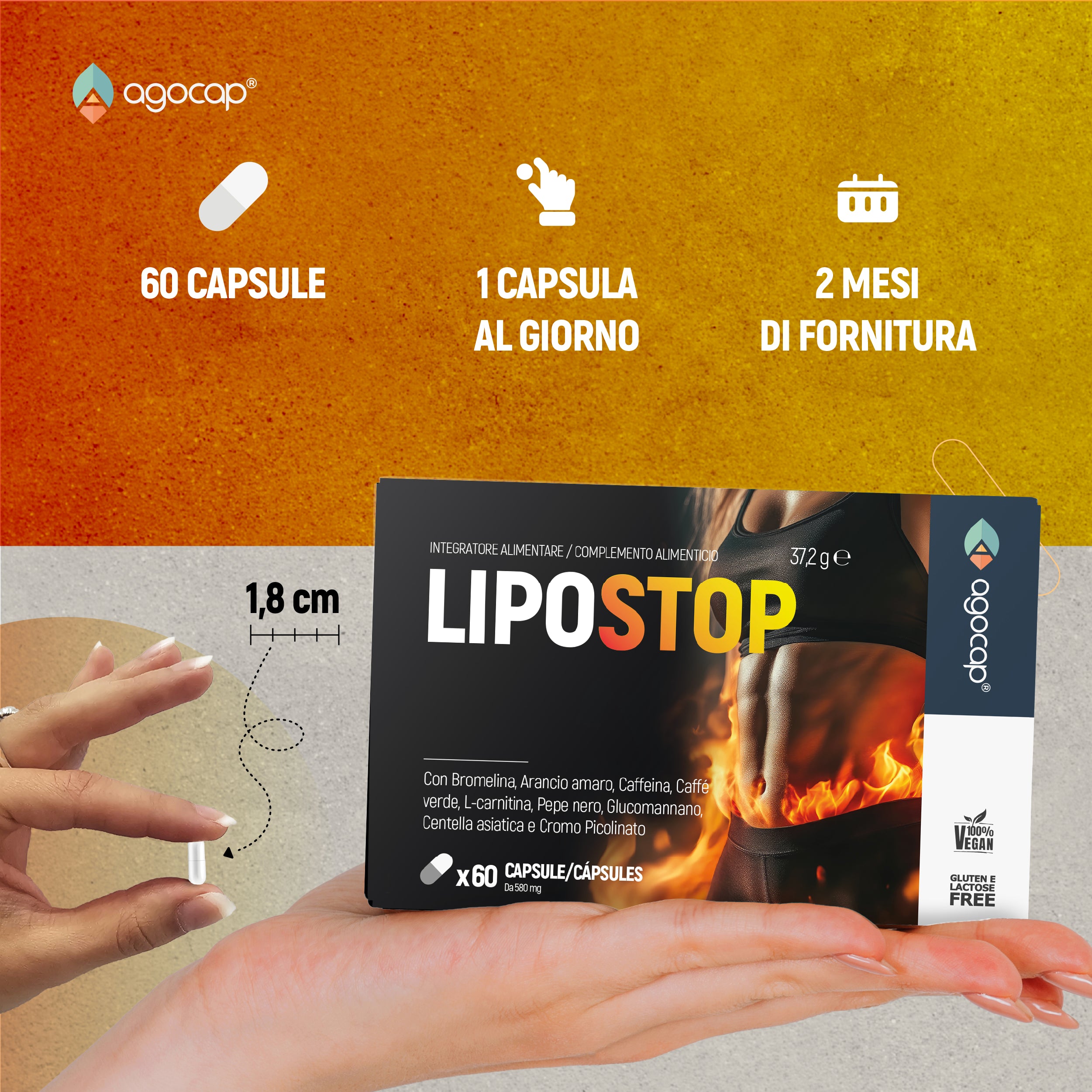 Agocap Lipostop minceur 60 gélules métabolisme