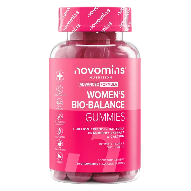Novomins Santé intestinale Women's Bio-Balance gummies probiotiques canneberge
