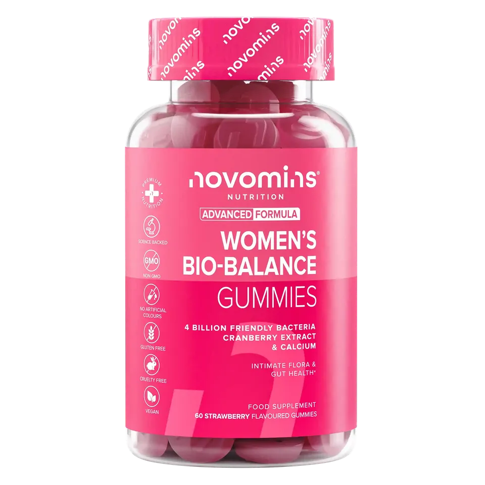 Novomins Santé intestinale Women's Bio-Balance gummies probiotiques canneberge