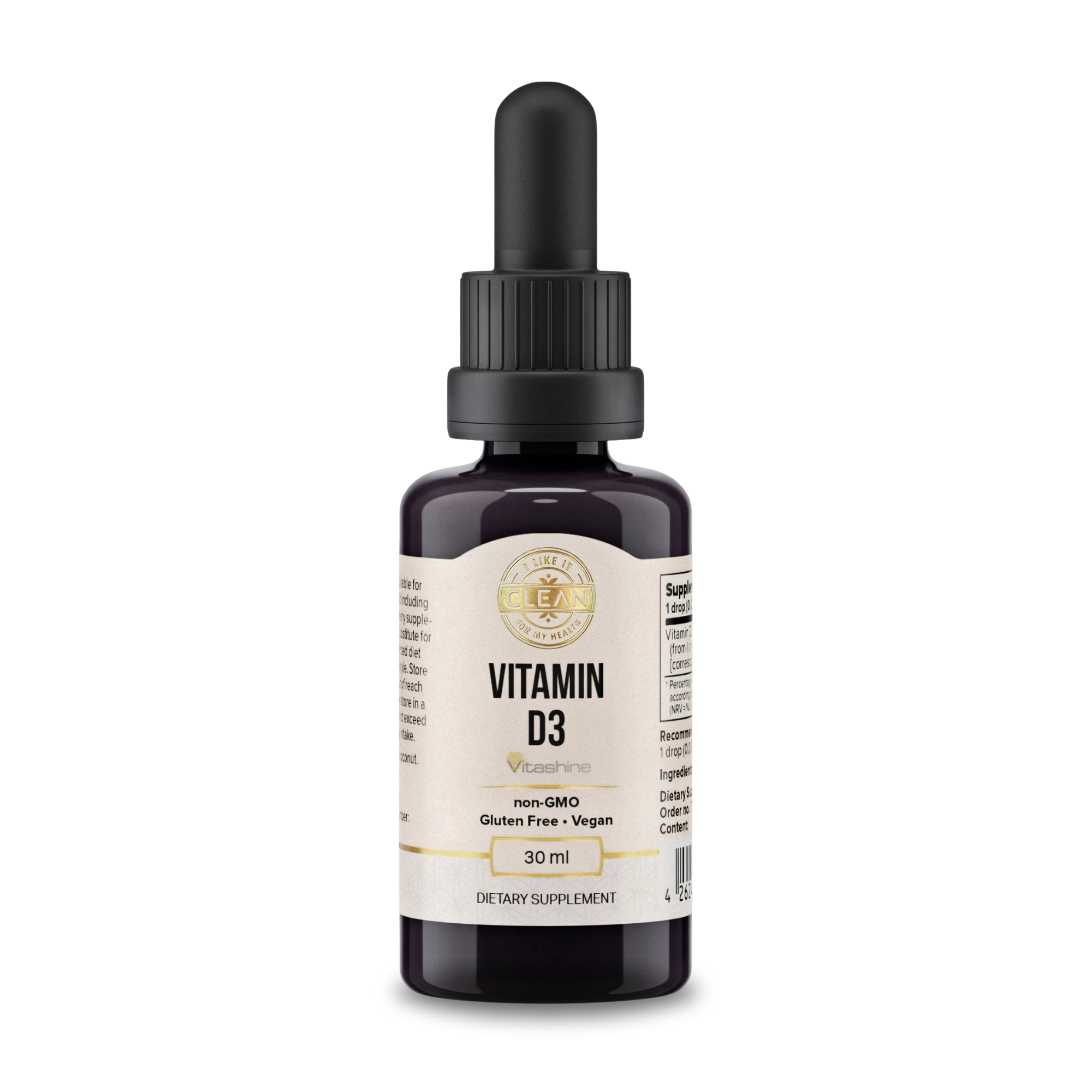 i like it clean Vitamin D3 gouttes 30 ml vegan 1000 UI
