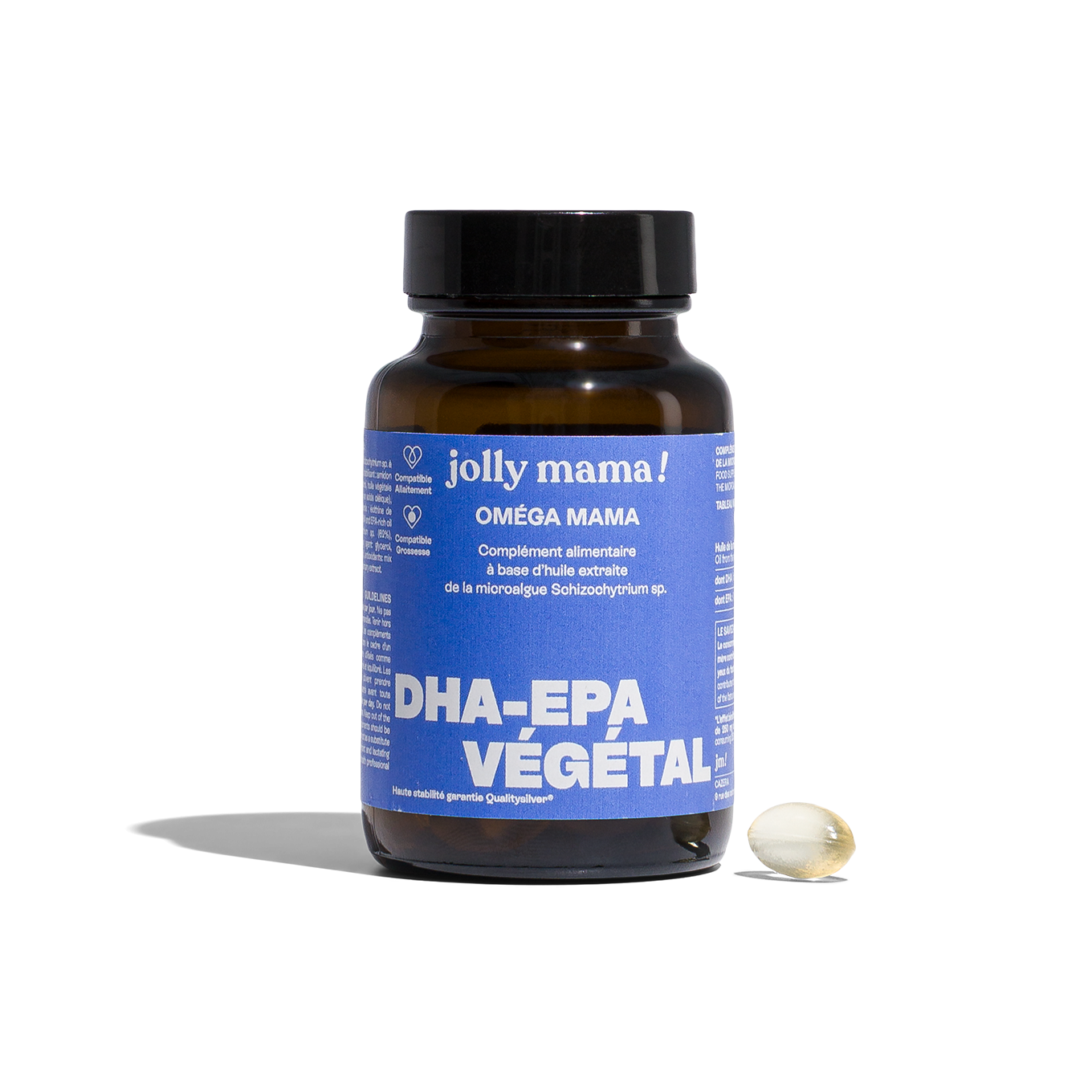 Jolly Mama Omega Mama complément DHA oméga 3 vegan 1 mois