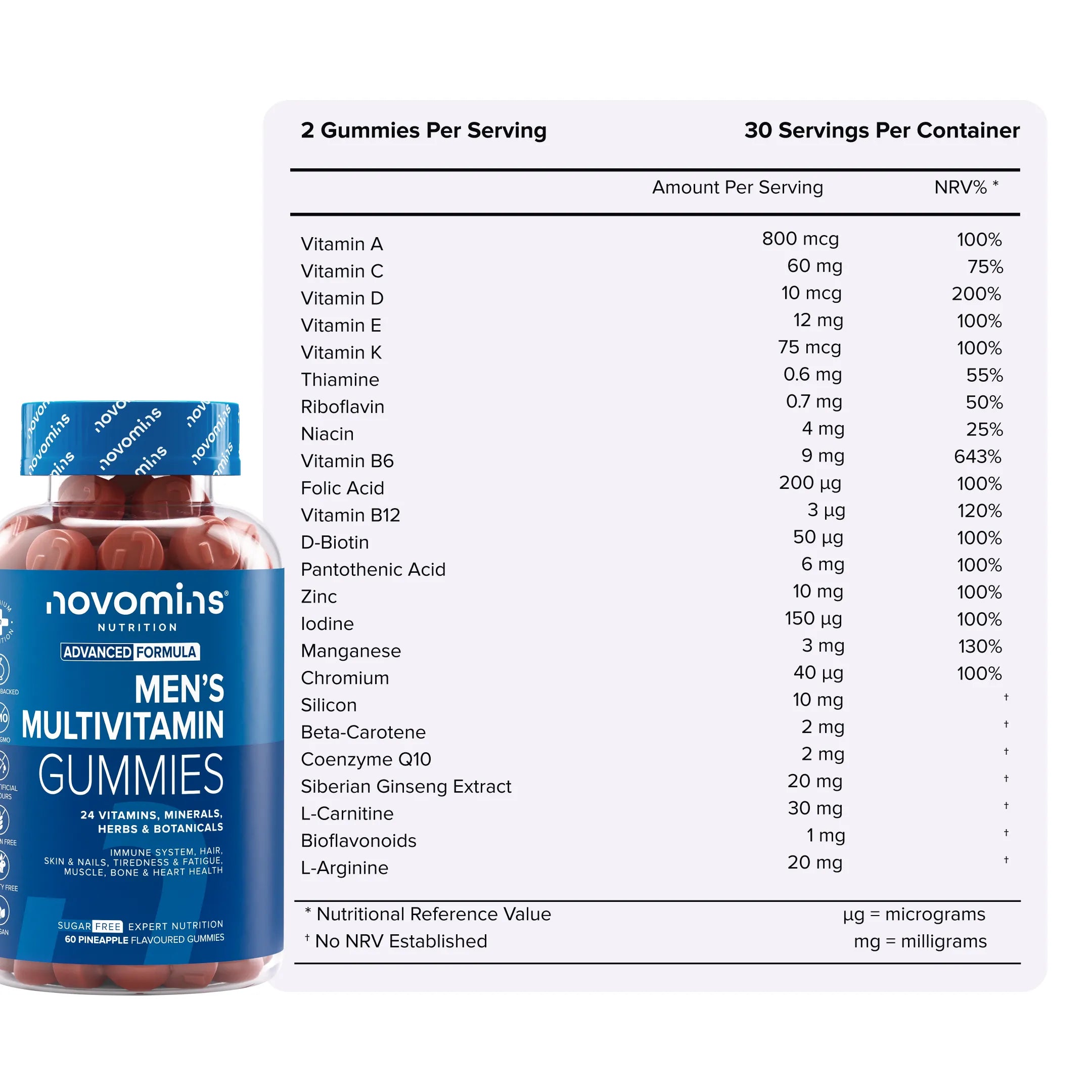 Novomins Coffrets Gummies Focus Énergie Homme coffret travail