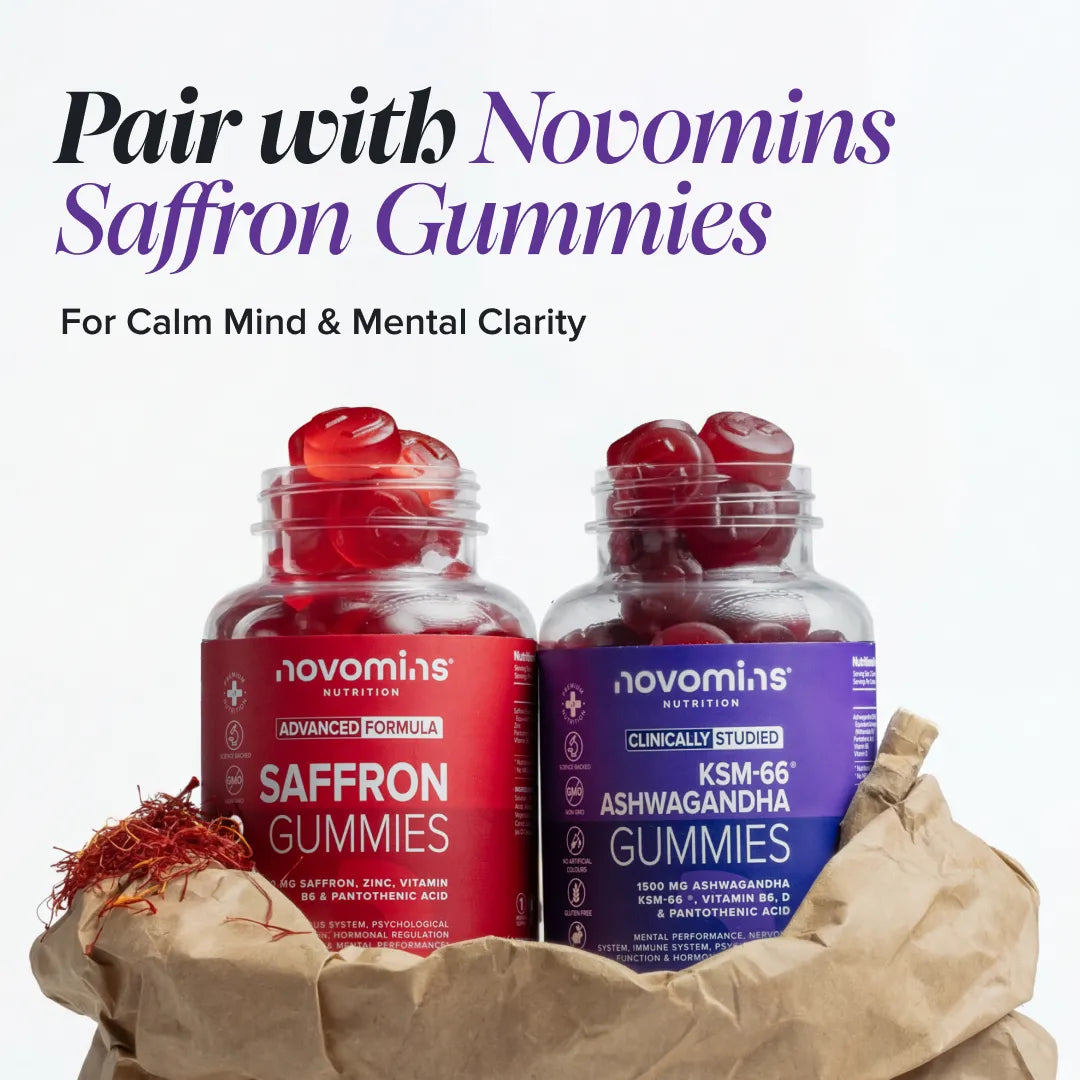 Novomins Esprit & humeur Gummies KSM-66 Ashwagandha framboise