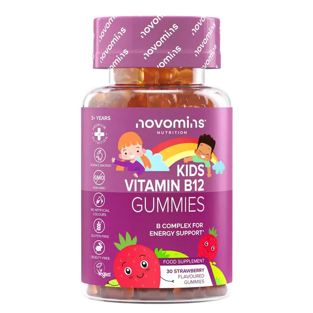 Novomins Complexe B Enfants gummies fraise 8 vitamines
