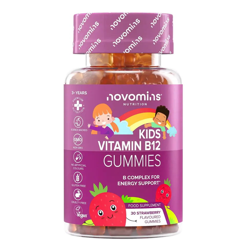 Novomins Complexe B Enfants gummies fraise 8 vitamines