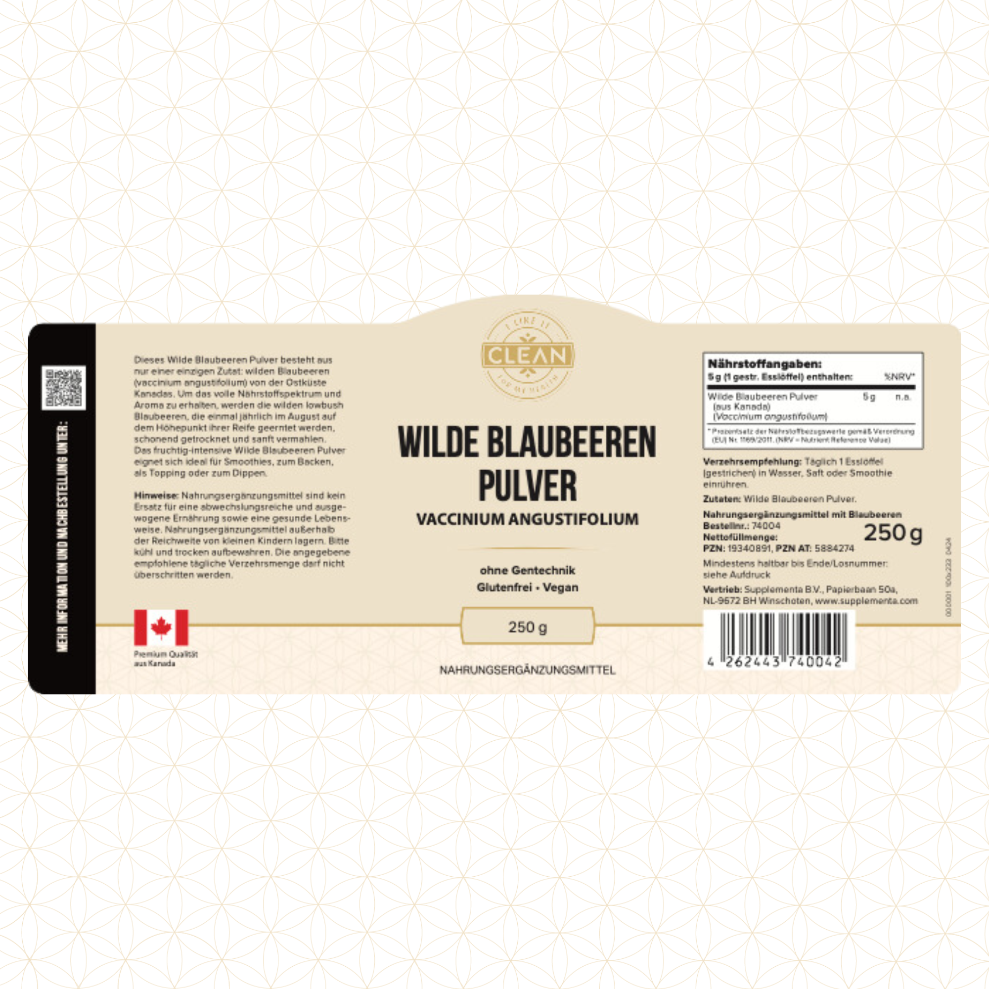 i like it clean Wilde Blaubeere poudre 250 g vegan